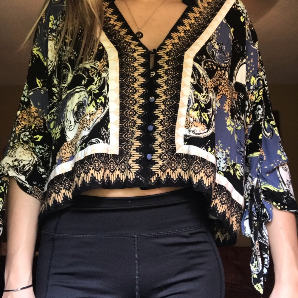 Free people cropped blouse